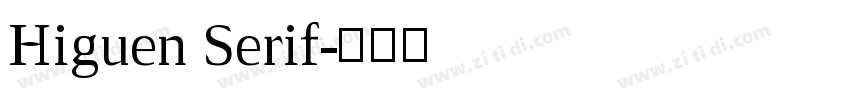 Higuen Serif字体转换